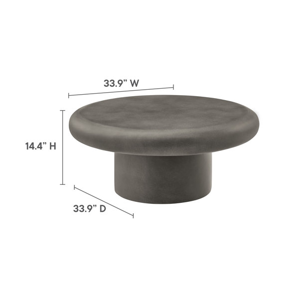 Modway Argos Round 33.86'' Outdoor Coffee Table | Wayfair